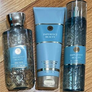 Bath & Body Works Imperfect Beauty 3Piece Set - Blue and Silver